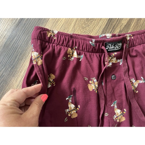 Polo Ralph Lauren Men's All Over Polo Bear Cotton Sleep Jogger Pants‎ Size S - Picture 1 of 8
